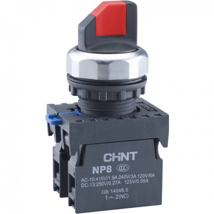 Переключатель с подсветкой CHINT NP8-11XD/214, 2 полож. фикс., красн., AC110-230В(LED), 1НО+1НЗ, IP65 (R) 667554 Переключатель с подсветкой CHINT NP8-11XD/214, 2 полож. фикс., красн., AC110-230В(LED), 1НО+1НЗ, IP65 (R) 667554