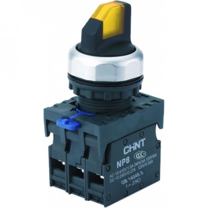 Переключатель с подсветкой CHINT NP8-11XD/215, 2 полож. фикс., желт., AC110-230В(LED), 1НО+1НЗ, IP65 (R) 667555 Переключатель с подсветкой CHINT NP8-11XD/215, 2 полож. фикс., желт., AC110-230В(LED), 1НО+1НЗ, IP65 (R) 667555