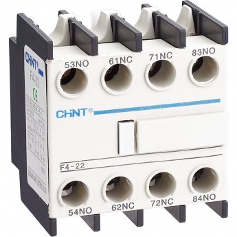 Приставка CHINT доп.контакты F4-22 к контактору NC1 и NC2 (R) Приставка CHINT доп.контакты F4-22 к контактору NC1 и NC2 (R)