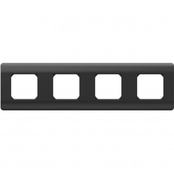 Рамка 4-ая CHINT NEW3-E, универсальная, черный