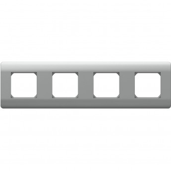 Рамка 4-ая CHINT NEW3-E, универсальная, серебряный