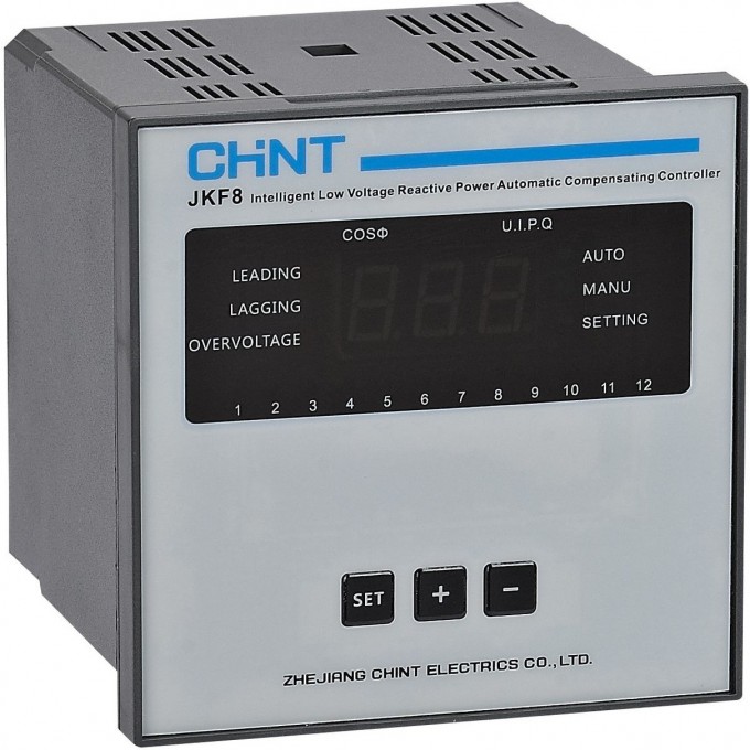 Регулятор реактивной мощности CHINT JKF8-12 с 12-тью контурами 507002 Регулятор реактивной мощности CHINT JKF8-12 с 12-тью контурами 507002