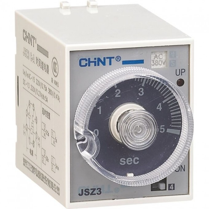 Реле времени с мгновенным срабатыванием CHINT JSZ3C-C 0,5-5/50s/5/30min AC220В 294360 Реле времени с мгновенным срабатыванием CHINT JSZ3C-C 0,5-5/50s/5/30min AC220В 294360
