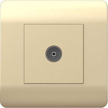 Розетка антенная одиночная TV коннектор CHINT NEW3-E, шампань Розетка антенная одиночная TV коннектор CHINT NEW3-E, шампань