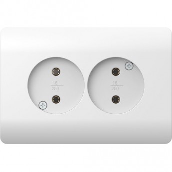 Розетка б/з со шторками двойная CHINT NEW3-E, 16А, белый Розетка б/з со шторками двойная CHINT NEW3-E, 16А, белый