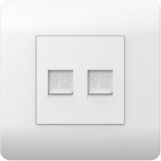 Розетка компьютерная 2хRJ45 CHINT NEW3-E,, белый 431553 Розетка компьютерная 2хRJ45 CHINT NEW3-E,, белый 431553