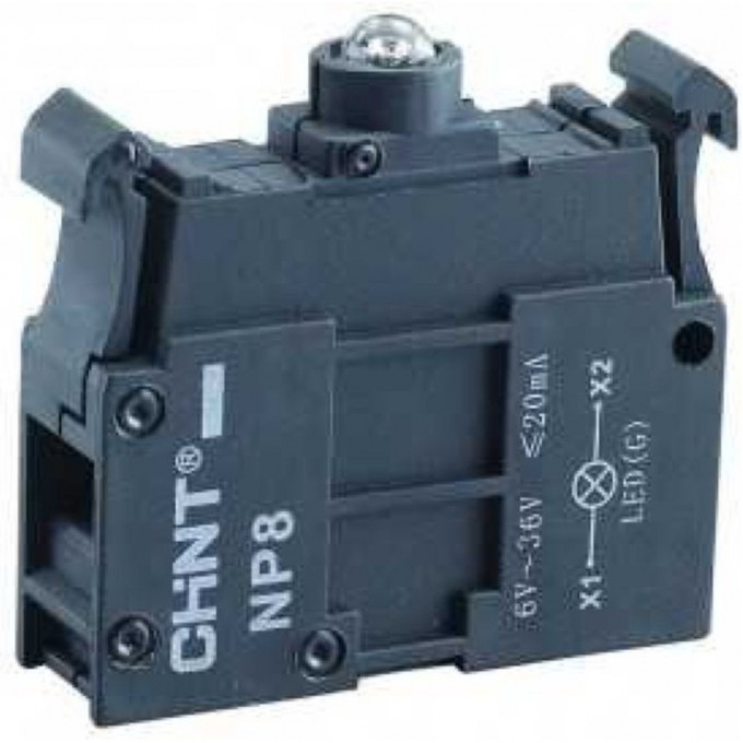 Светодиодный элемент CHINT для NP8, AC 110-230В, зелёный (R) 578985 Светодиодный элемент CHINT для NP8, AC 110-230В, зелёный (R) 578985