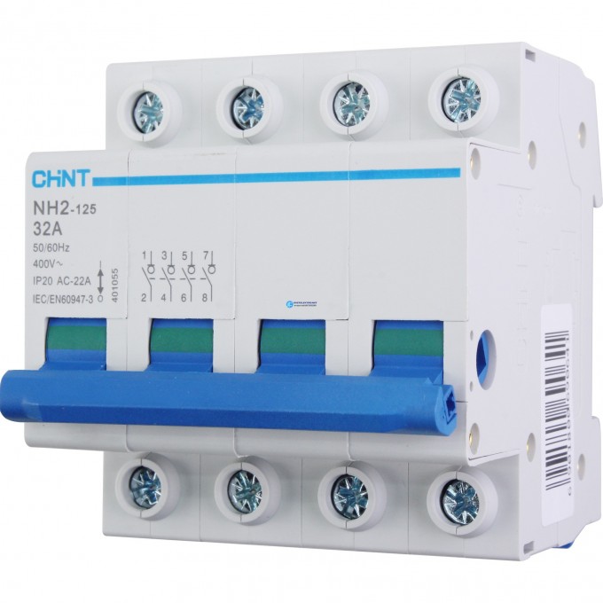 Выключатель нагрузки CHINT NH2-125 4P 32A (R) 401055 Выключатель нагрузки CHINT NH2-125 4P 32A (R) 401055