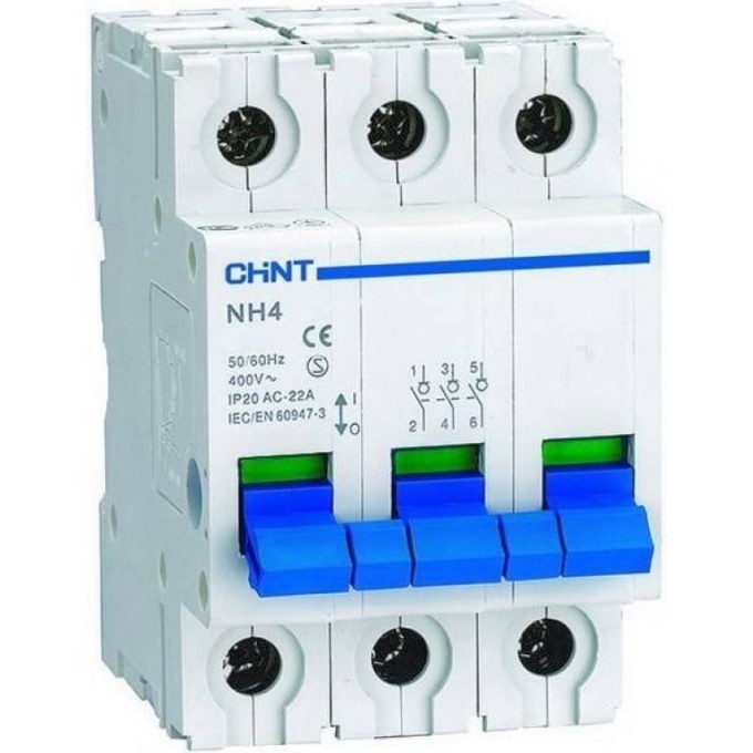 Выключатель нагрузки CHINT NH4 3P 100A (R) 398042 Выключатель нагрузки CHINT NH4 3P 100A (R) 398042