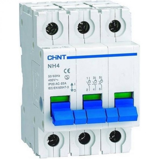 Выключатель нагрузки CHINT NH4 3P 63A (R) 398044 Выключатель нагрузки CHINT NH4 3P 63A (R) 398044
