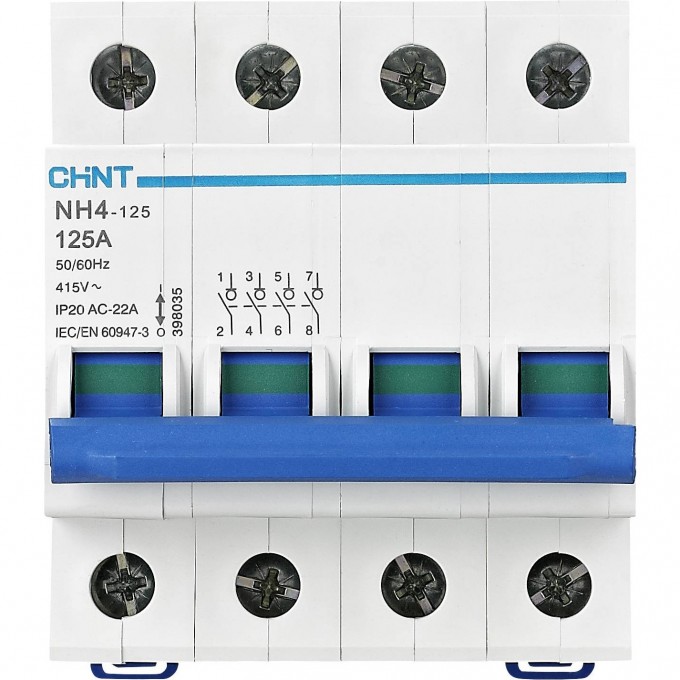 Выключатель нагрузки CHINT NH4 4P 63A (R) 398047 Выключатель нагрузки CHINT NH4 4P 63A (R) 398047