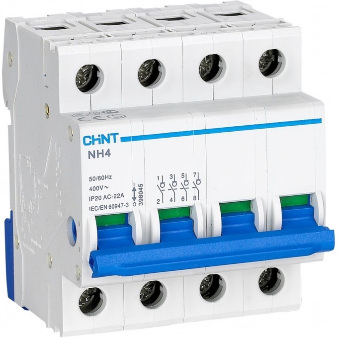 Выключатель нагрузки CHINT NH4 4P 80A (DB) (R) 398112 Выключатель нагрузки CHINT NH4 4P 80A (DB) (R) 398112