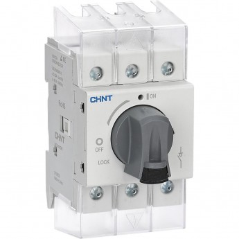 Выключатель-разъединитель CHINT NF2-63/3HRY дверного монтажа, красно-желтая ручка (R) Выключатель-разъединитель CHINT NF2-63/3HRY дверного монтажа, красно-желтая ручка (R)